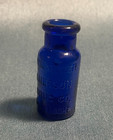    cobalt Blue Bromo-seltzer Medicine Bottle Embossed Glass Vintage Antique