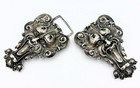 William B Kerr Sterling Silver Art Nouveau Green Man Devil Buckle 4 1 2 X 1 1 2 
