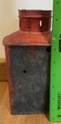 Antique Galvanized Steel Ship Port Lantern Red Glass Fresnel Lens Boat Light