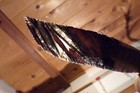 Triple Flow Obsidian Fantasy Knife Nontypical Antler Handle Flint Knapping Coa