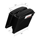 5  Vivid Black Stretched Extended Hard Saddlebags Fit For Harley Touring 93-13