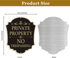 2 Pack Private Property No Trespassing Sign  12x10 Inch Aluminum Metal Sign  Fad
