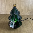 Vintage Christmas Tree Stained Glass Night Light Lamp 9    Holiday Decor