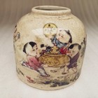Chinese Old Porcelain Collection Vase pastel Lucky Boy Pattern Storage Jar