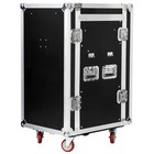 16u Dj Flight Case Rack W  Tilted Mixer Stand  Work Table foam Drawer  Road Case