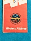 Vintage Western Airlines Ticket Sleeve  - 1976