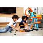 Hot Wheels Sky Crash Tower Motorized Track Set With Toy Car  Stores 20  1 64