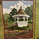 Sunset Springtime Gazebo Floral Flower Garden Trees Birds Needlepoint Kit