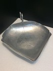 Vintage Buenilum Hand Wrought Aluminum Leaf Serving Tray Hammered 11   x 10 5   