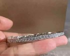 2 90ct Round Cut Real Moissanite Women s Bangle Bracelet 14k White Gold Plated