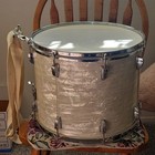 Vintage 1960s Ludwig Paradae marching Snare Drum - 12x15 White Marine Pearl