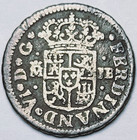 1748 Spanish Madrid Cross Silver 1 2 Reales Early American Pocket Change