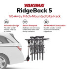 Yakima Ridgeback Tilt Away Hitch Rack Holds For Cars  Suvs  Trucks