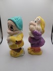 Disney s Snow White   Seven Dwarfs Salt   Pepper Shaker Set  doc And Bashful 