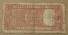 Chile          Ten  10  Pesos   One  1  Condor Banknote  circa 1958-1959 