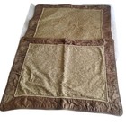 Natori Embossed Decorative Pillow Shams Set Of 2 Brown Gold Scroll Pattern