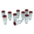Milton   Colorfit   M-style   Couplers  1 4  Mnpt  Male  Red  box Of 10 