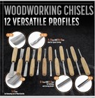 12 Gouge Carving Starters Set W  Case   More Hand Made Professionally Sharpened