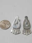 Antique Vintage Art Deco Mexican Taxco Sterling Silver Earrings -