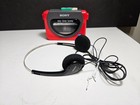 My First Sony Walkman Wm-3000 Red Cassette Player   Sony Mdr-006 Headphones
