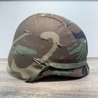 Vintage Us Military M1 Steel Helmet Woodland Camo Cover Liner 1980s Army