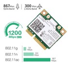 Wireless   ac Intel 7260hmw Mini Pci   e Wifi Card Dual   band 1200mbps Bt4 0 Adapter