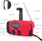 Solar Hand Crank Emergency Radio Noaa Am Fm 3 Led Flashlight Power Bank