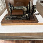 Antique Frister   Rossmann Hand Crank Vintage Sewing Machine Sounds Good