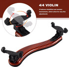 Wood Violin Shoulder Rest Adjustable For 3 4 And 4 4 Violins Soft Foam Padding