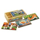 Melissa   Doug Pets 4-in-1 Wooden Jigsaw Puzzles In A Storage Box  48 Pcs 