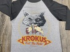 Vintage 1983 Krokus Eat The Rich Tour Raglan T-shirt S m 50 50 Usa Rare Tee Vtg 