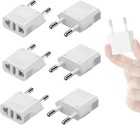 6pcs European Travel Plug Adapter  Us To Europe Plug Adapter Outlet Converter Us