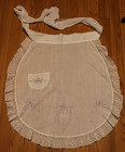 Lot Of 2 Vintage Sheer Aprons Half   Pinafore Embroidery   Lace