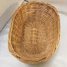 Woven Wicker Basket Home Decor Tan Oval Storage Organizer Cottagecore Farmhouse