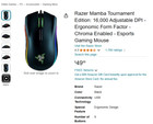 Razer Mamba Tournament Edition Wired Laser Gaming Mouse