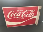 Original Vintage Metal Coca Cola Flange Sign 2 Sided Spanish Sign