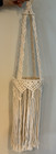 Vtg Macrame Hanging Potted Plant Hanger Cradle 42  Long Holds 8 5  Diameter Pot
