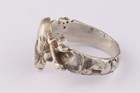 Skull Bones 835 Silver Ring Antique Amulet Protecting Against Death Cross Army