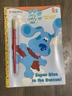 Vintage Blues Clues Activity Coloring Book Paint Book Sticker Book Lot New