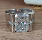 7 00 Ct Certified Radiant Cut Natural White Diamond Ring Vvs1 White Gold Finish
