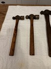 Lot Of 4 Vintage Hammers 3 Ball Peen   1 Claw Hammer Rustic Tools