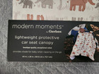 Gerber Baby Boy girl Lightweight Protective Car Seat Canopy Cover Ivory elephant