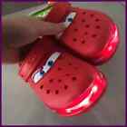 New Kid   s Light-up Lightning Mcqueen Croc Nwt Kid Shoe Clog Disney C9-j3 Sizes  