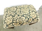 Vintage Mid Century Solid Wood Walnut Finish Padded Seat Vanity Bench 20 t Stool