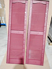 14 1 2 w X 52 h Cathedral Top Open Louver Vinyl Shutters 1 Pair Wineberry