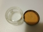 Vintage Glass With Metal Lid Powder Jar