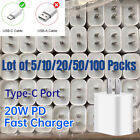 Wholesale Bulk Lot 20w Usb C Power Adapter Pd Fast Charger Block For Iphone Ipad