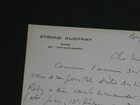 Etienne Audfray - Autographed Signed Card To Pierre Lhoste - Vernissage - 1968