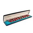 Red Murano Glass Cake Bead Necklace Wedding Lamp Work Aventurine Antique Italy