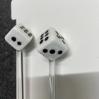Vintage Swizzle Sticks Dice Glass Set Of 2 Glass Swizzle Stick Drink Mixer